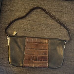 Brighton Brown and Black Leather Shoulder Bag